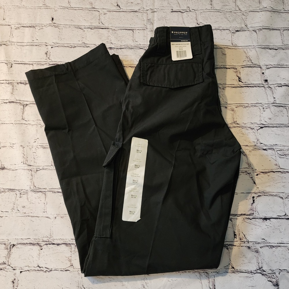 Propper Mens Uniform Tactical Pant Black Ripstop Cargo Pants F525125 30x34